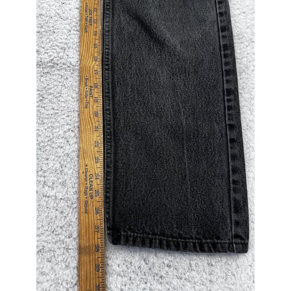 Levi’s 505 Black Denim Jeans Mens 36x32 Regular Fit Straight - Picture 3 of 11